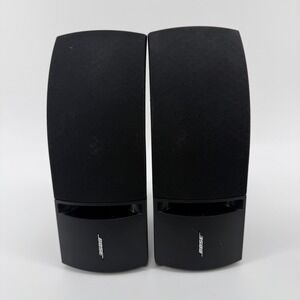 Bose 161 Speakers Pair Black Stereo Bookshelf Tested Working No Brackets